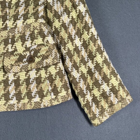 Vtg Kasper Womens 14 Wool Blend Blazer One Button Long Sleeve Lined Pockets - Picture 7 of 9